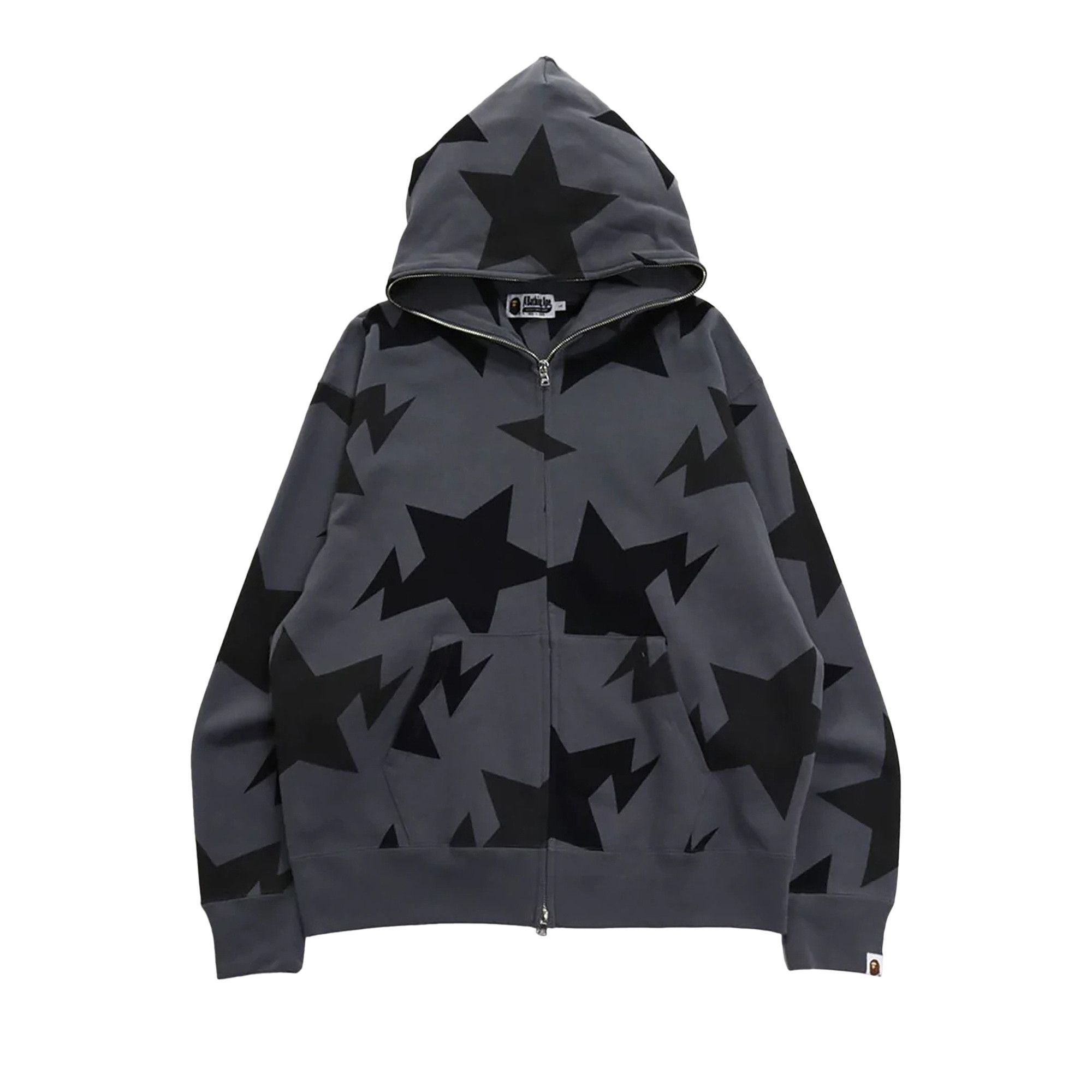 Buy BAPE Sta Pattern Shark Full Zip Hoodie Black 1H80 115 009 BLACK GOAT