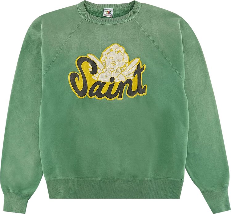 Saint Michael Angel Crewneck Green