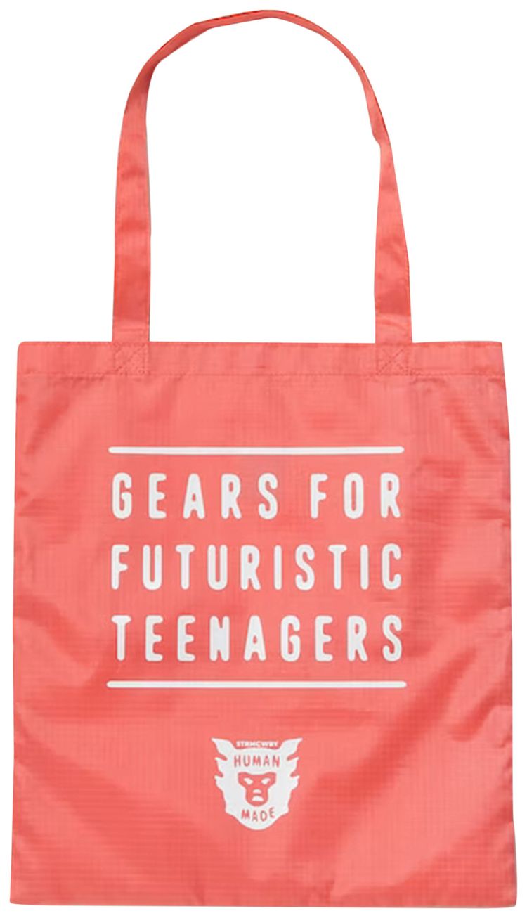 Human Made Nylon Ripstop Heart Tote Bag Pink