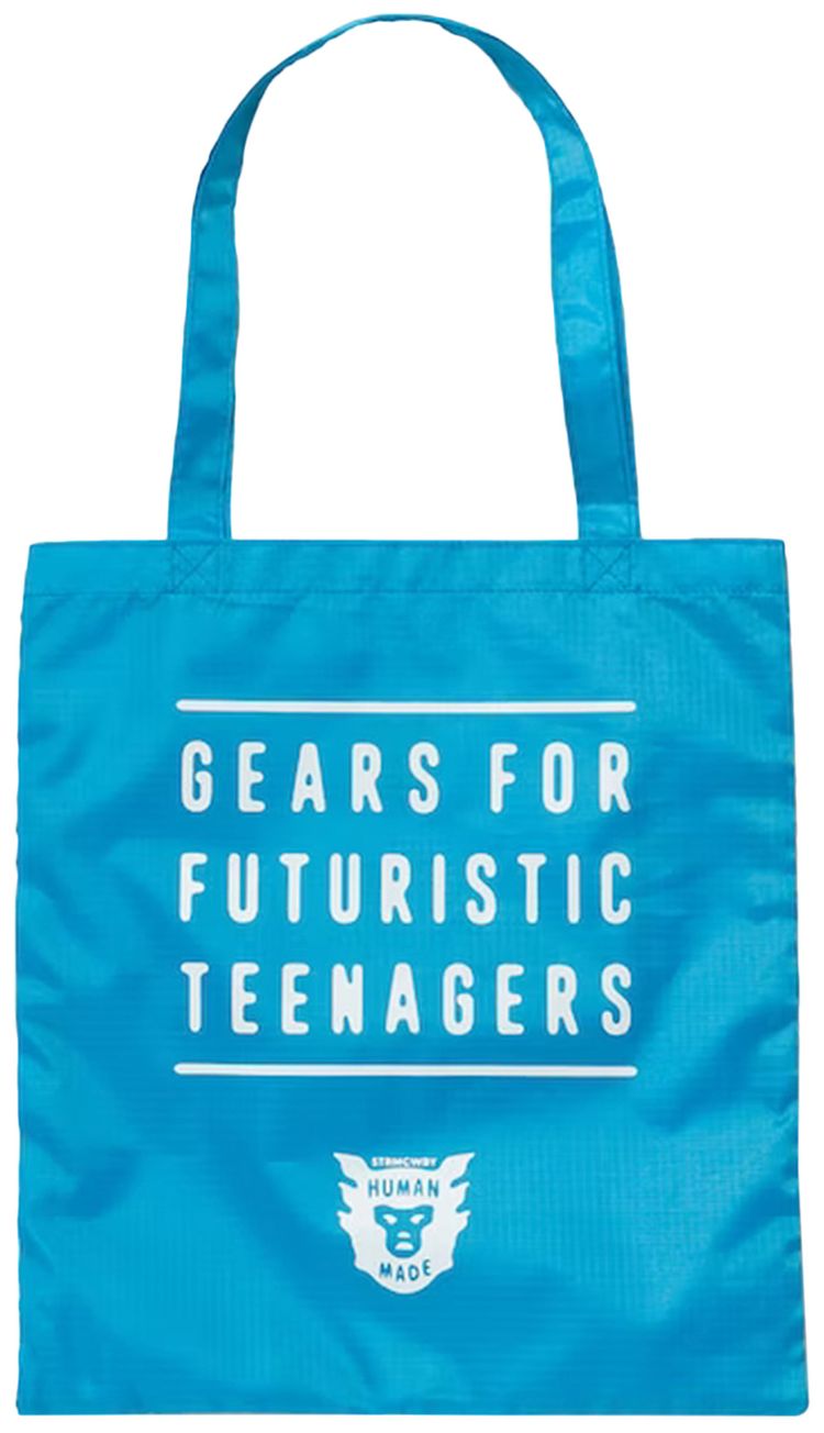 Human Made Nylon Ripstop Heart Tote Bag Blue