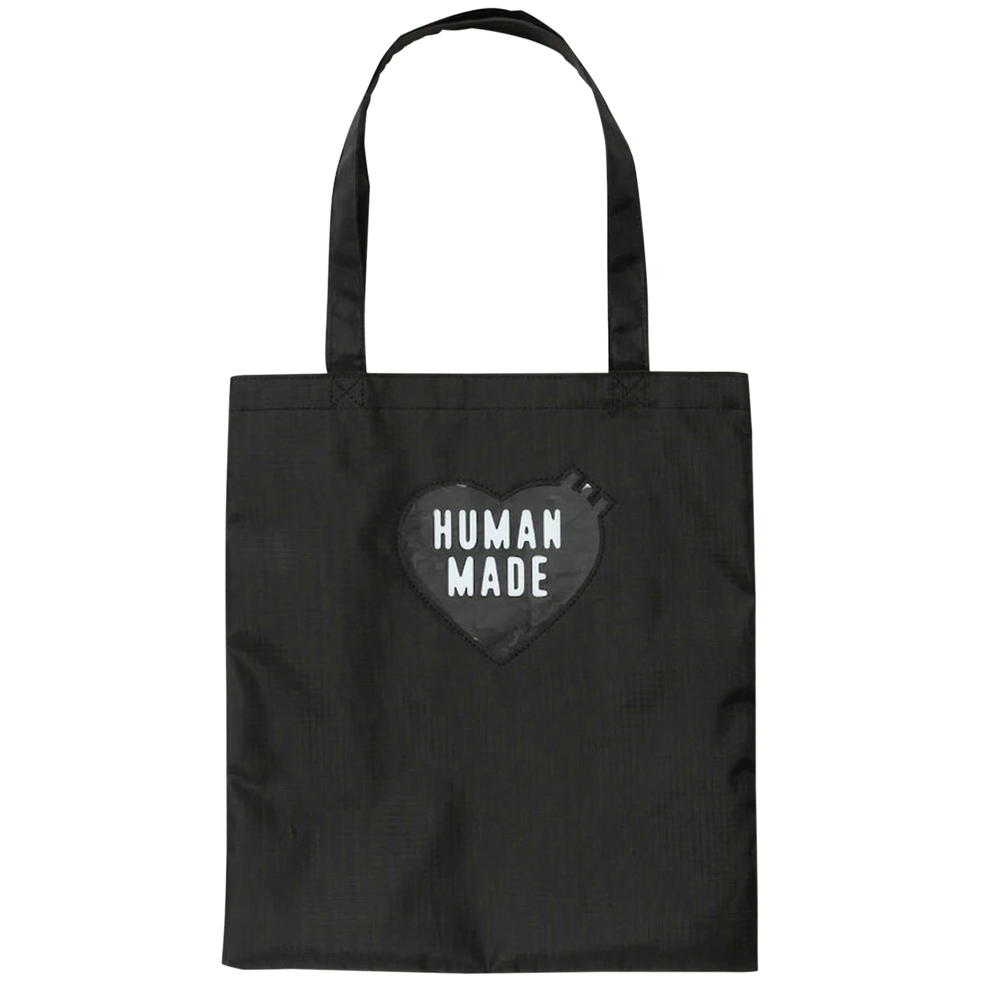 Buy Human Made Nylon Ripstop Heart Tote Bag 'Black' - HM24GD041