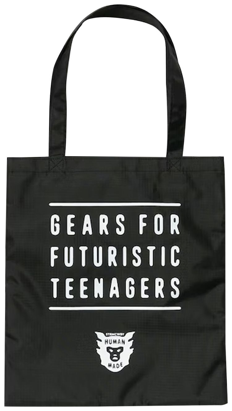 Human Made Nylon Ripstop Heart Tote Bag Black