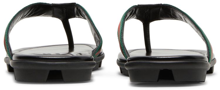 Gucci Leather Web Thong Black