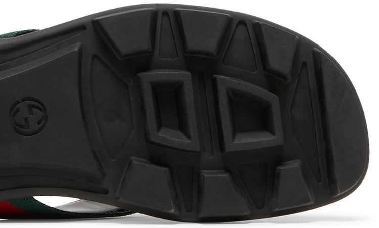 Gucci Leather Web Thong Black