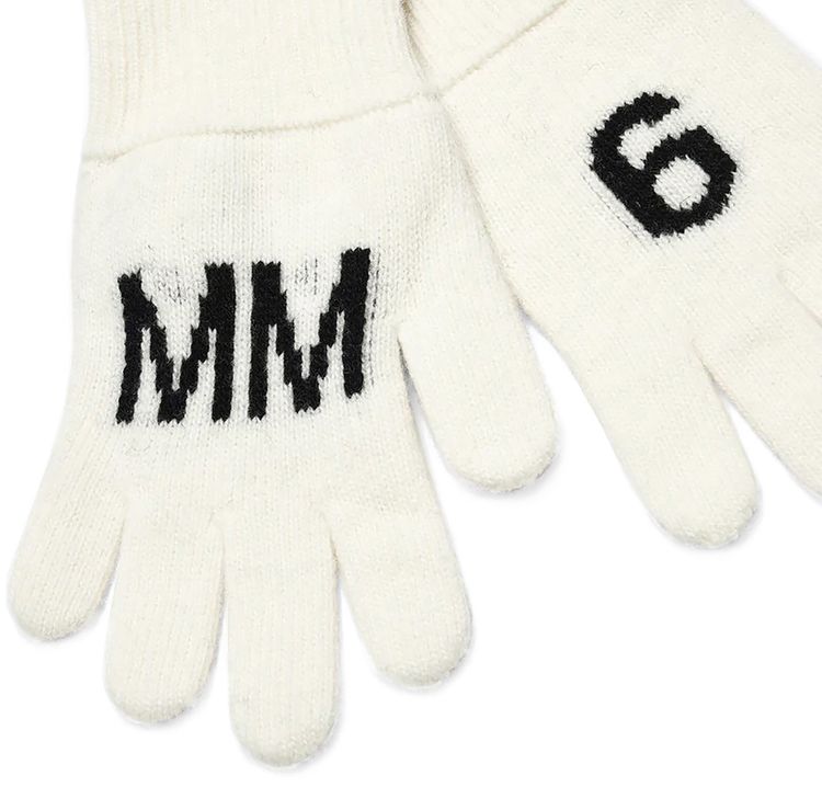 MM6 Maison Margiela Kids Gloves Off White