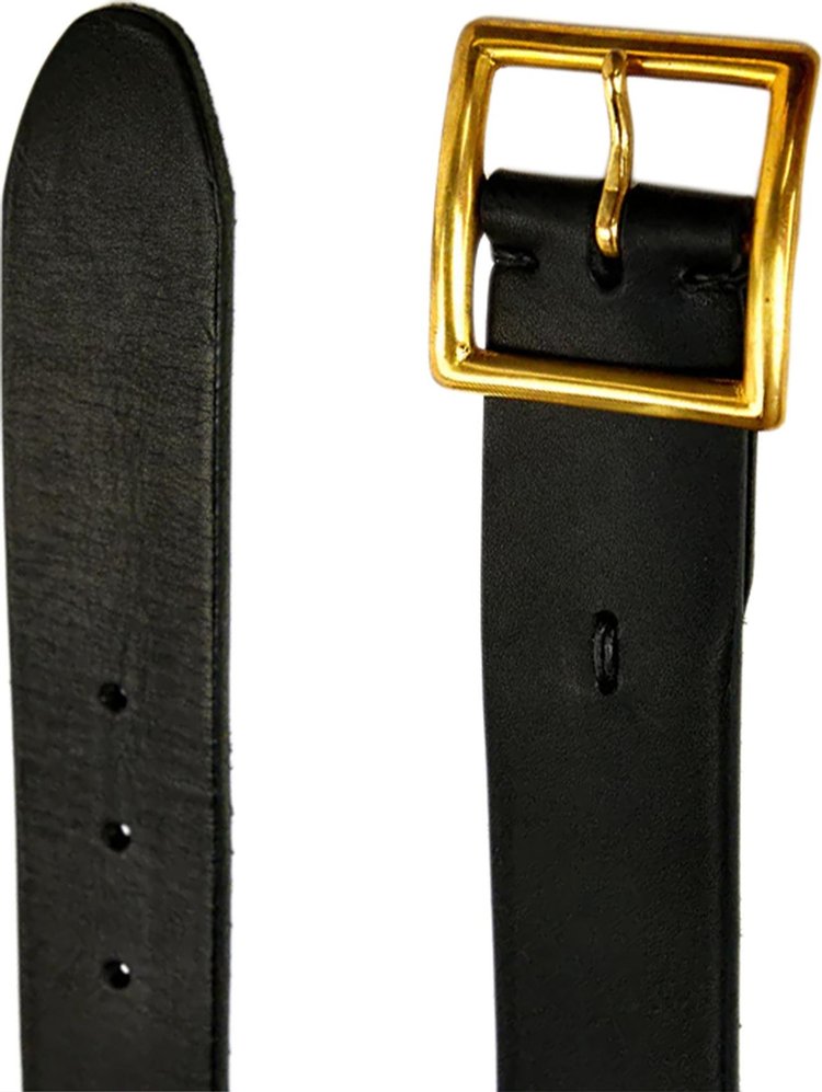 Visvim Plain Damaged 40mm Belt Black