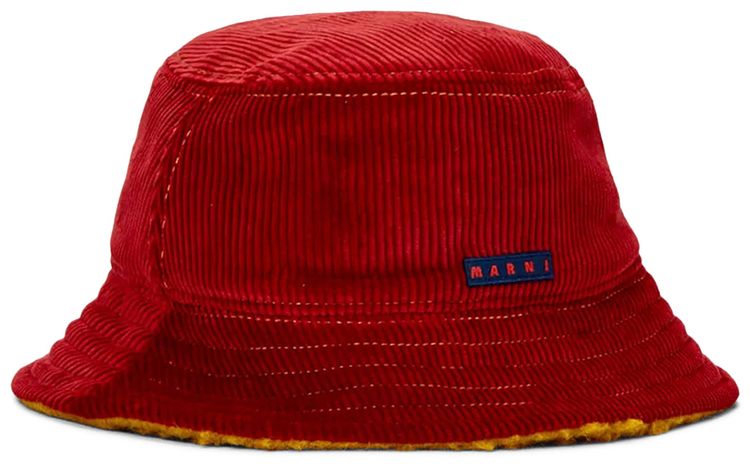 Marni Cord Logo Bucket Hat Chilli