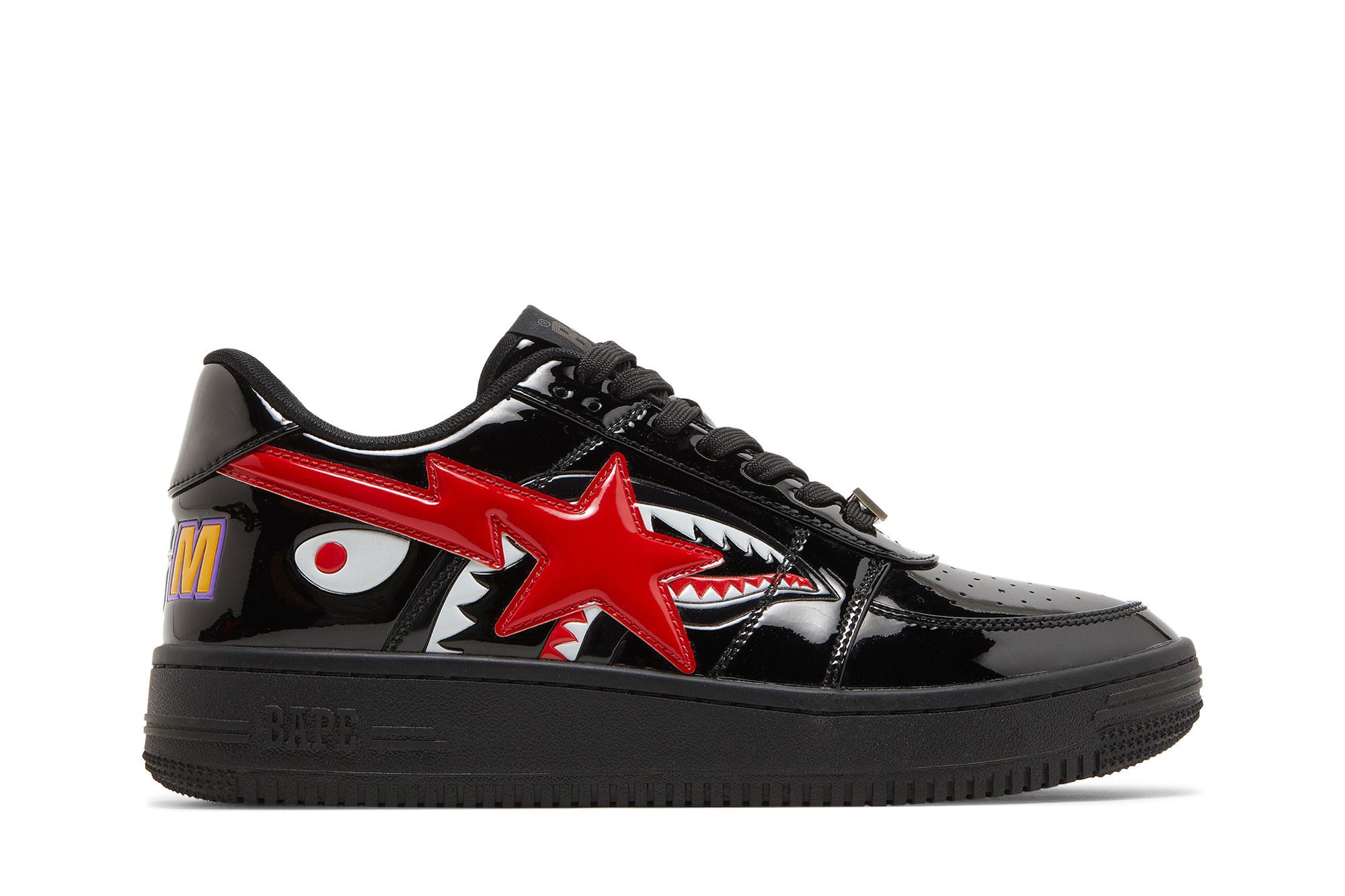 Buy Bapesta Low M1 Shark Face Black Red 1F30191002 BLK GOAT