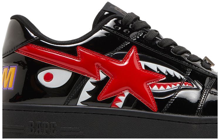 Bapesta Low M1 Shark Face   Black Red