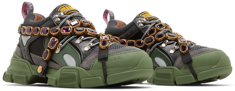 Gucci Flashtrek Green Crystals