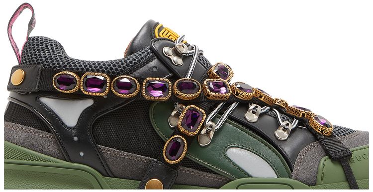 Gucci Flashtrek Green Crystals