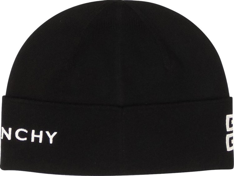 Givenchy 4G Wool Logo Beanie Hat Black