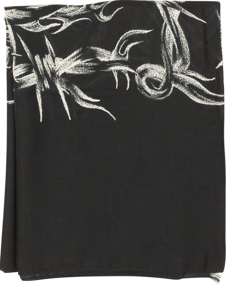 Givenchy Cashmere Blend Barbed Wire Scarf Black