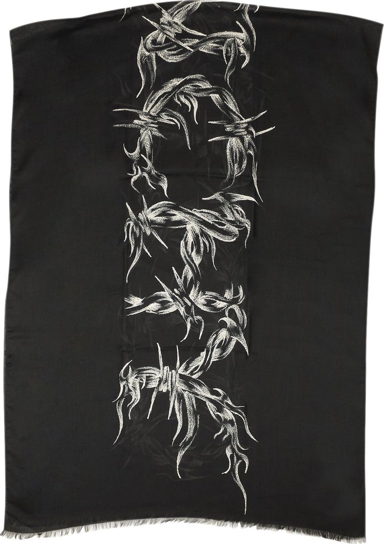 Givenchy Cashmere Blend Barbed Wire Scarf 'Black'