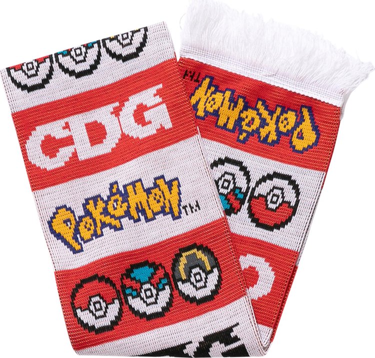 CDG x Pokémon Knit Stole2 'White/Red'