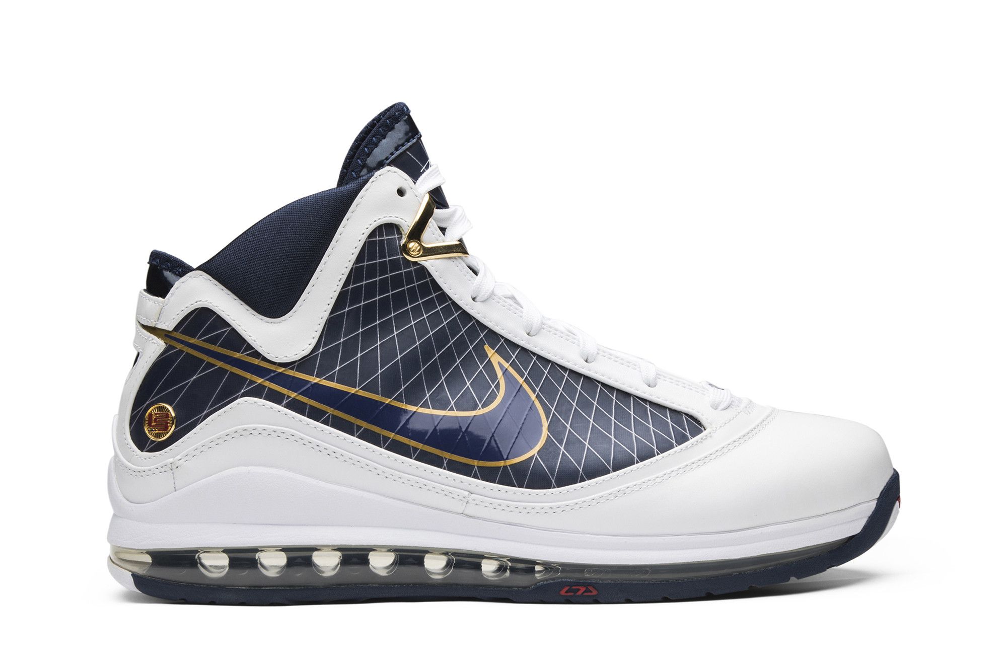 Buy Air Max LeBron 7 White Midnight Navy 375664 111 GOAT