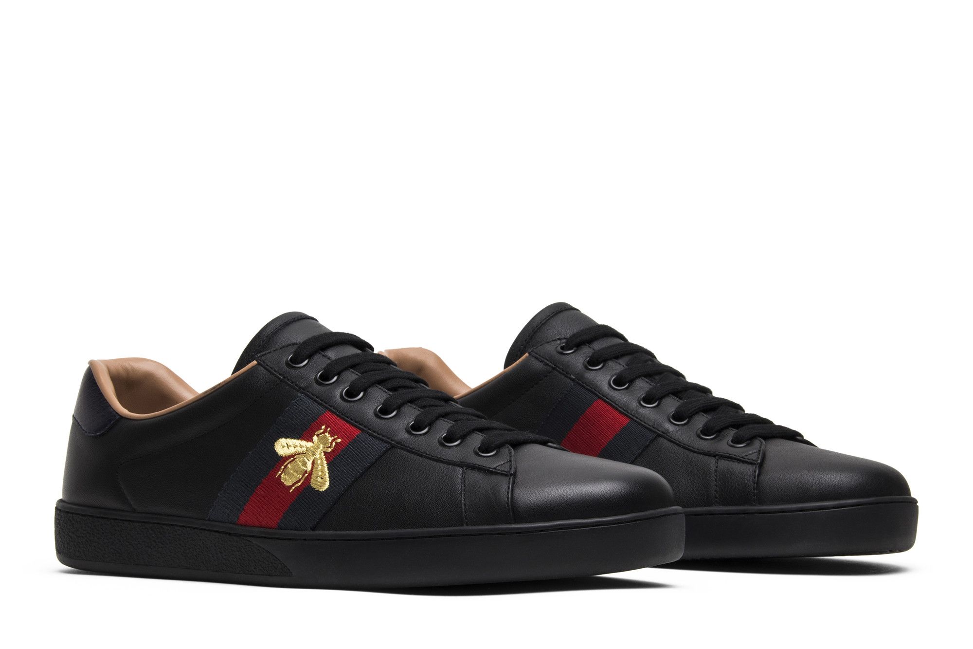 Gucci black bee sneakers shop