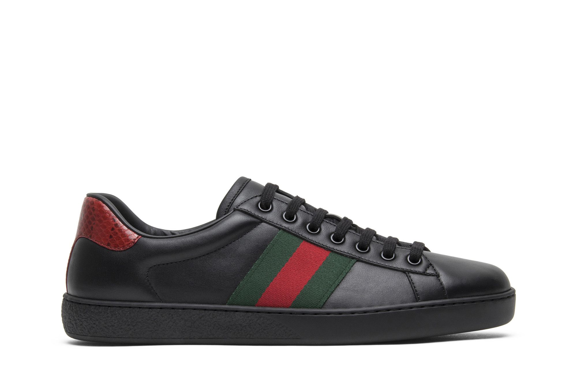 Buy Gucci Ace Leather Black 386750 A38D0 1078 GOAT CA