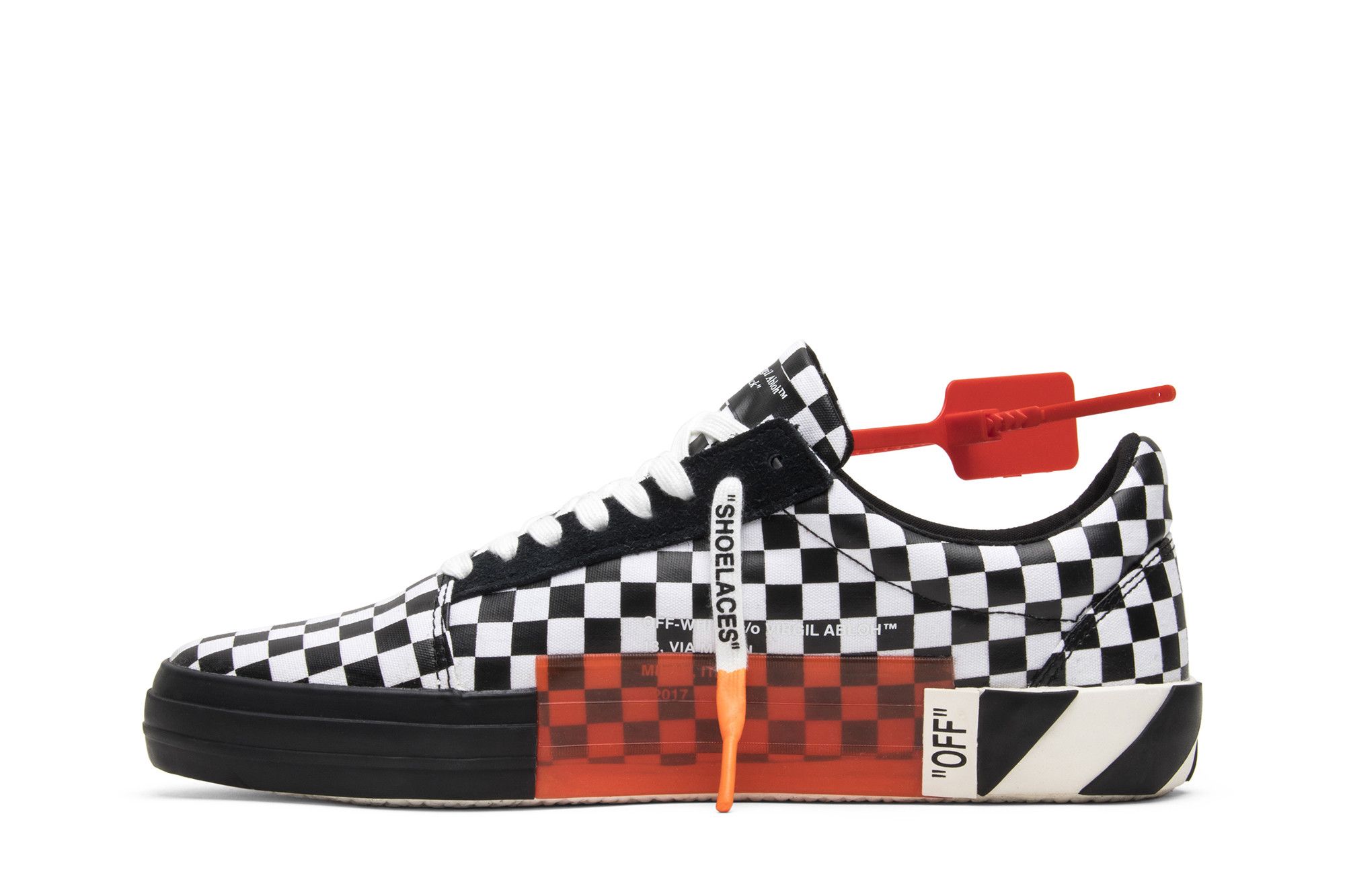 Off white checkered low top sneakers best sale