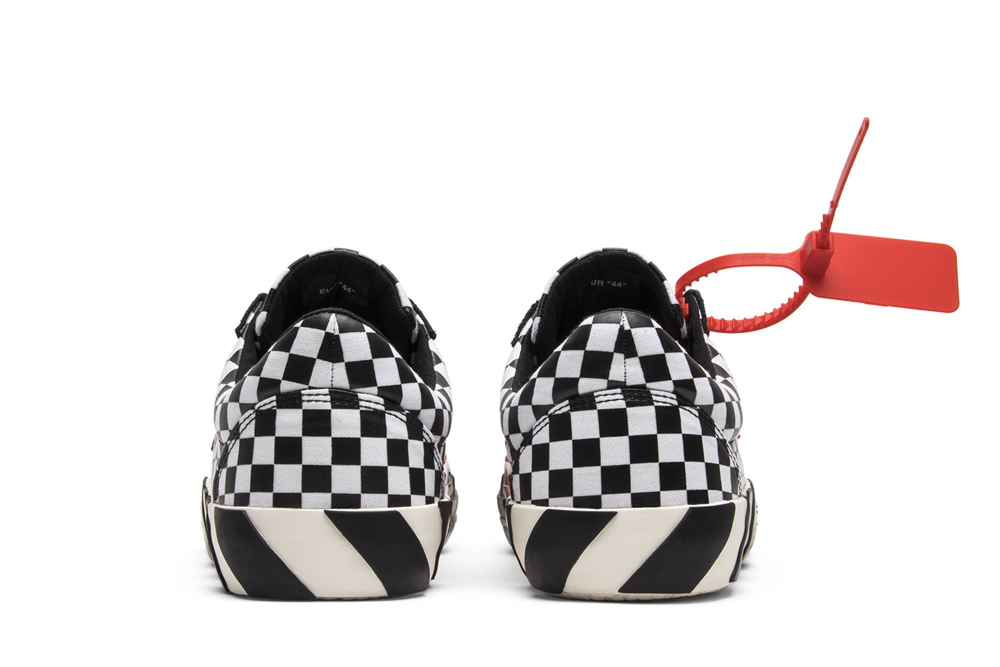 Off white checkered low top sneakers cheap