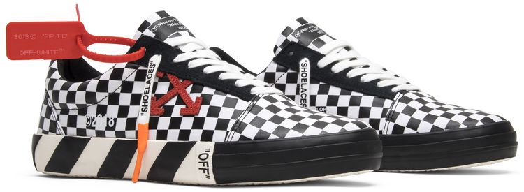 OFF WHITE Vulc Low Top Checkered Black White