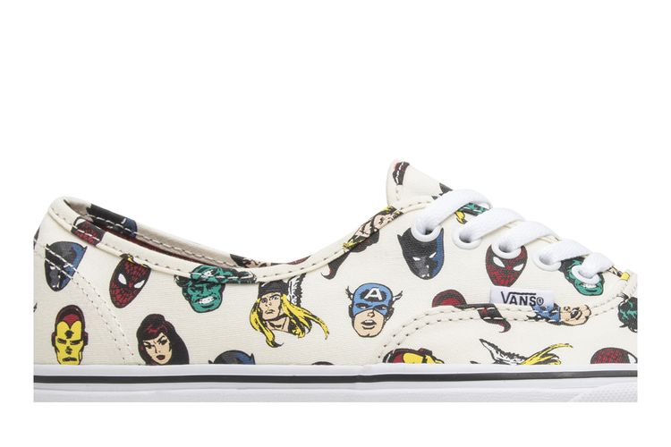VANS Authentic Marvel Heads 2018 Superhero Print White Canvas Lace Ups Mens US 7 VANS Authentic x Marvel Heads 2018 Men main image 3