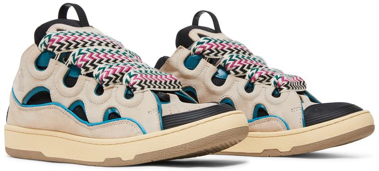 Lanvin Curb Sneakers Ecru Black