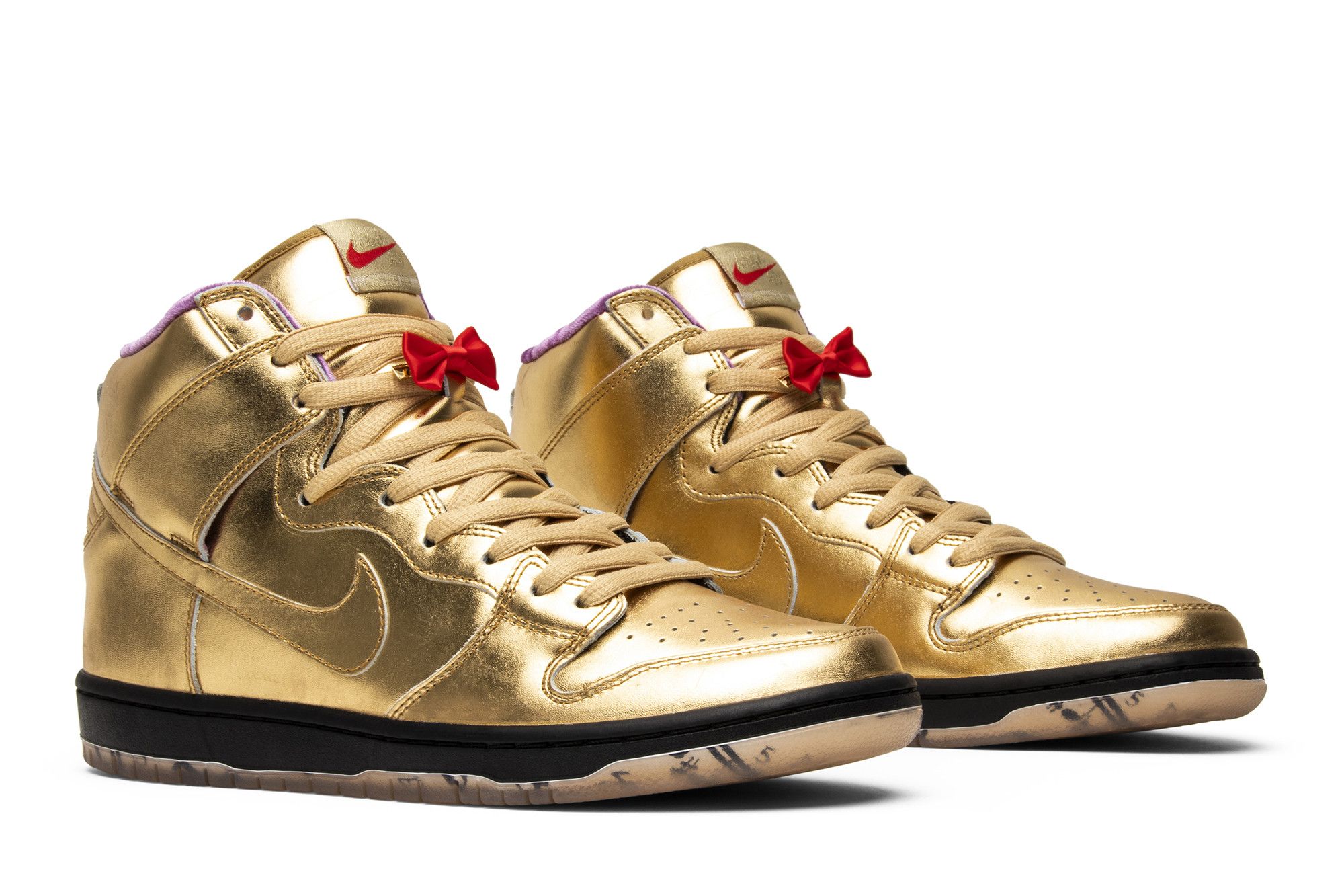 Nike sb dunk high qs gold discount