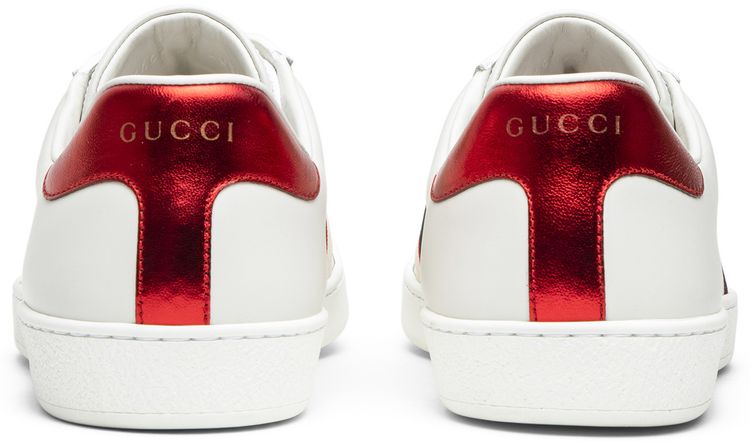 Gucci Stripe Leather Sneaker White Red Black
