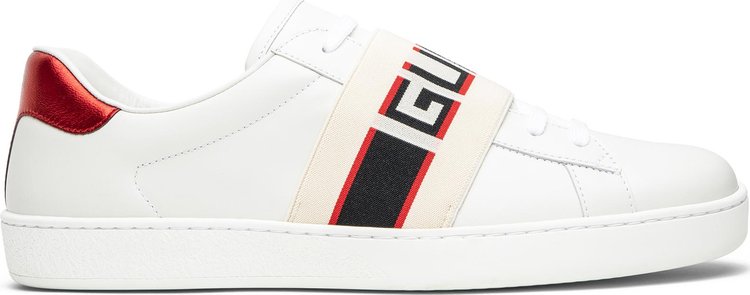 Gucci Stripe Leather Sneaker 'White Black' | GOAT