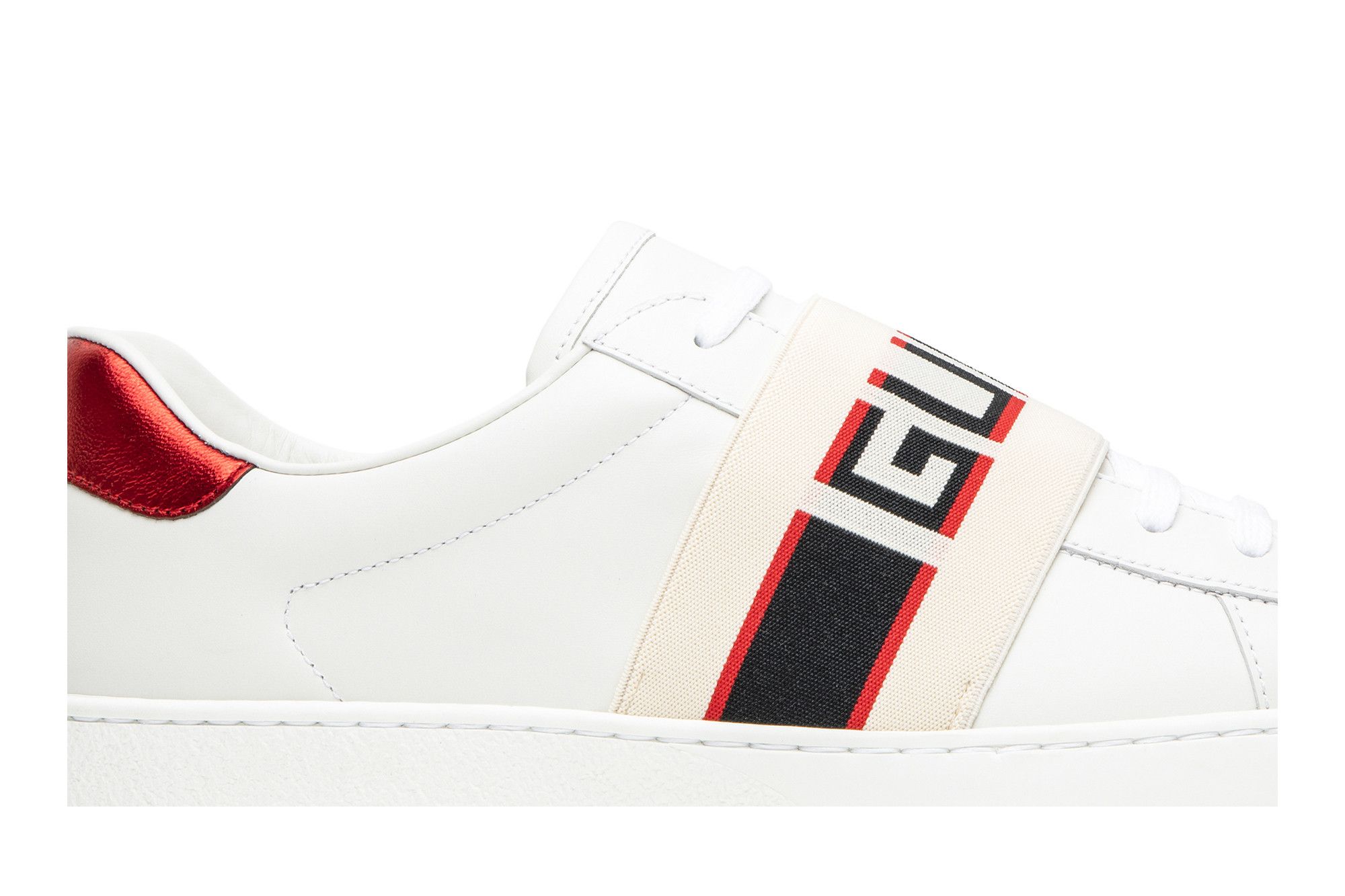 Buy Gucci Stripe Leather Sneaker White Red Black 523469 0FIV0 9091 GOAT AU