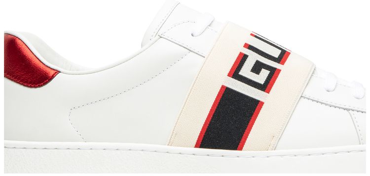 Gucci Stripe Leather Sneaker White Red Black