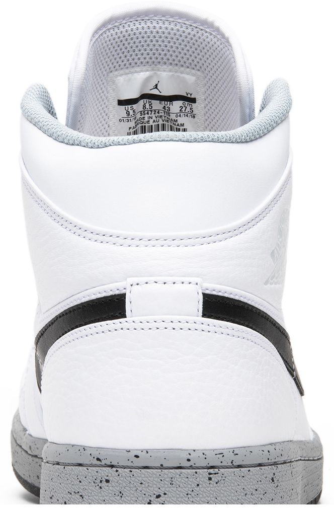 Air Jordan 1 Mid White Cement