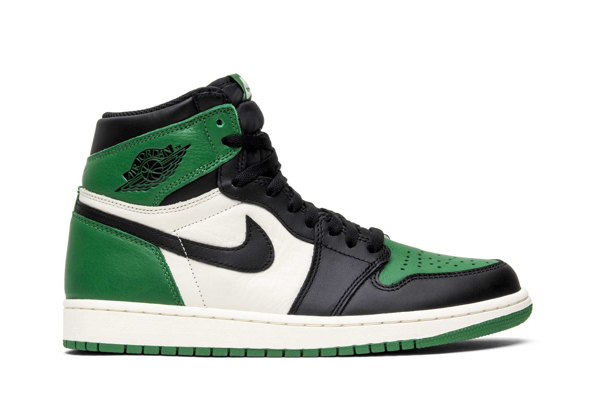 black and green jordan ones