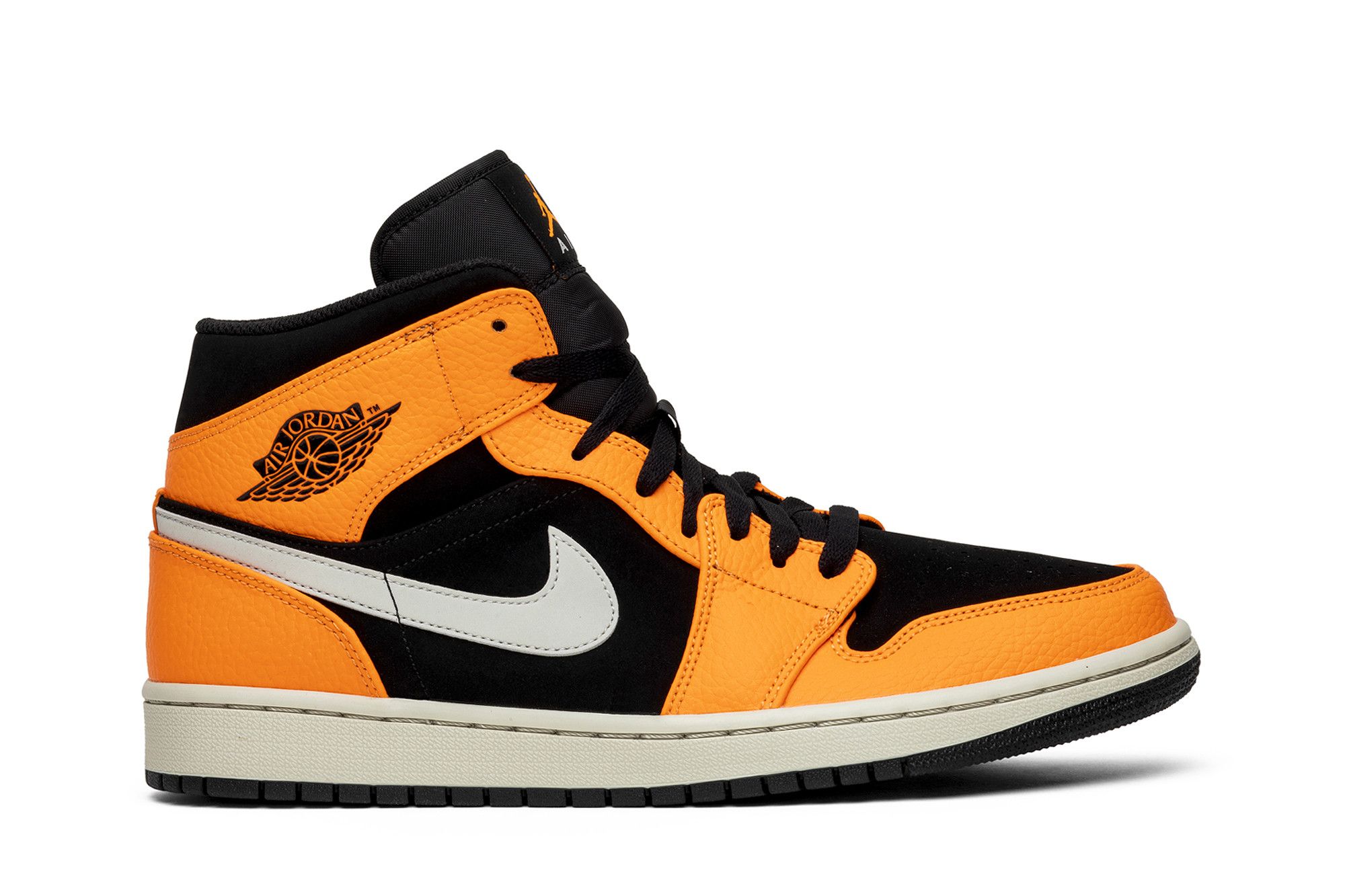 air jordan mid orange black