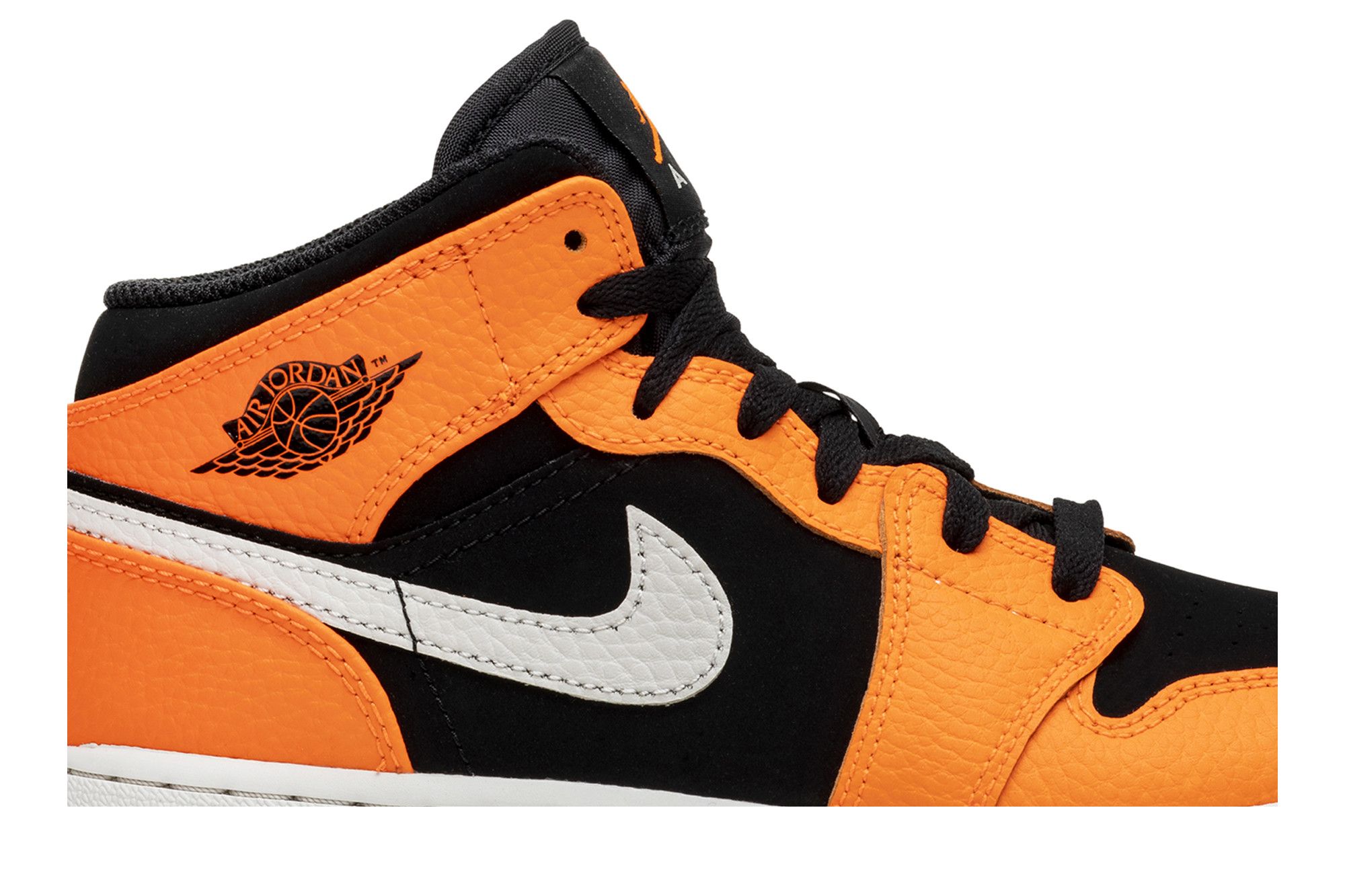 Buy Air Jordan 1 Retro Mid GS Orange Black 554725 062 GOAT UK