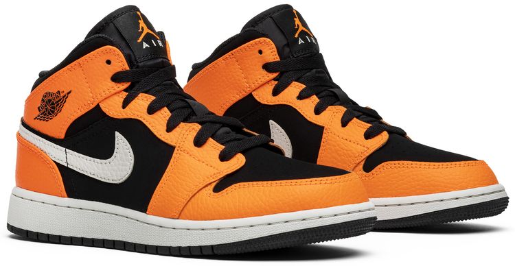 Air Jordan 1 Retro Mid GS Orange Black