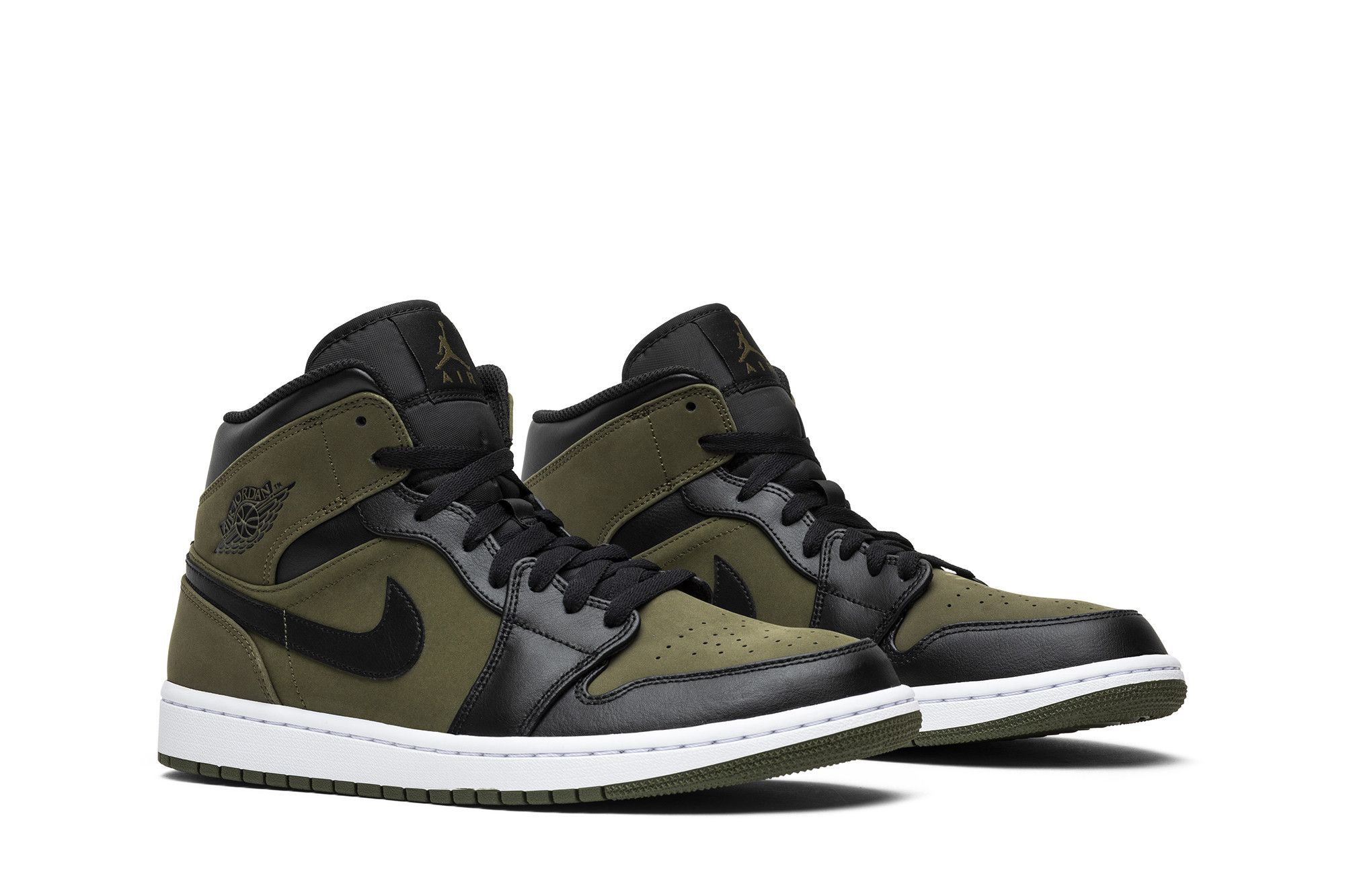 Nike air jordan 1 mid olive canvas store