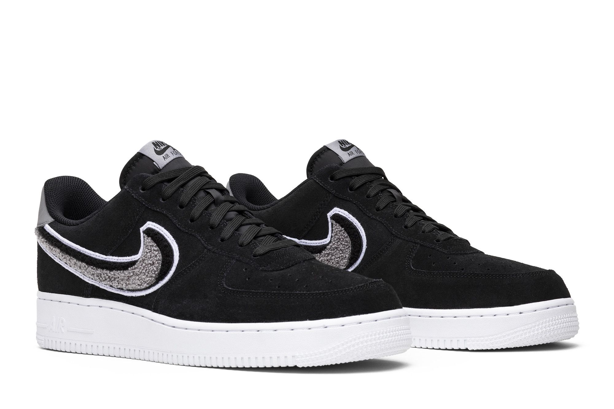 Nike air force 1 07 lv8 chenille swoosh black cheap