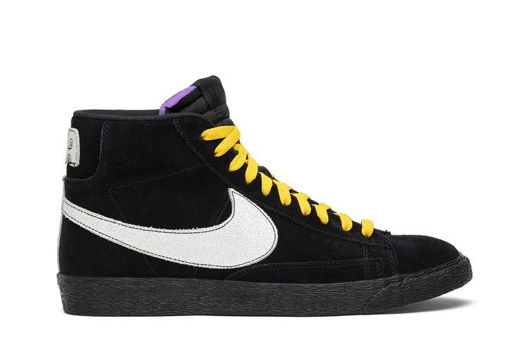 ‼️BUNDLE NIKE DEAL‼️ custom LA Laker color-way Blazers and 2 pairs of Nike 270 NIKE BLAZER HIGH PREMIUM LOS ANGELES LAKERS - IndexPDX main image 3