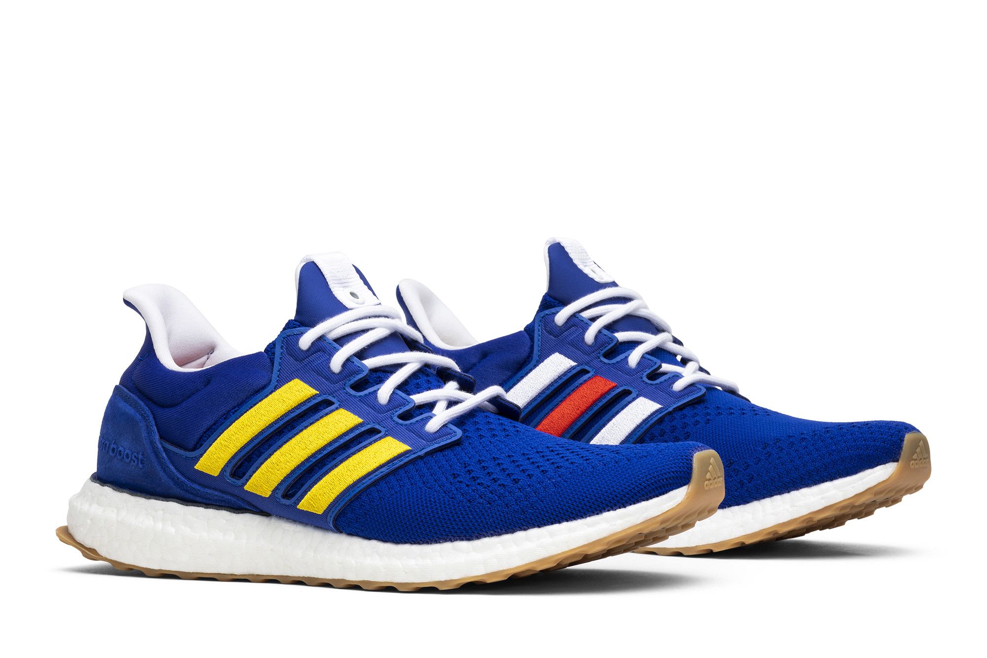 Blue and red ultra boosts shop