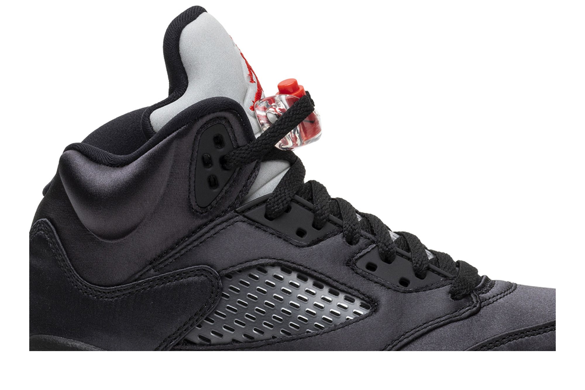 Jordan retro 5 black satin deals