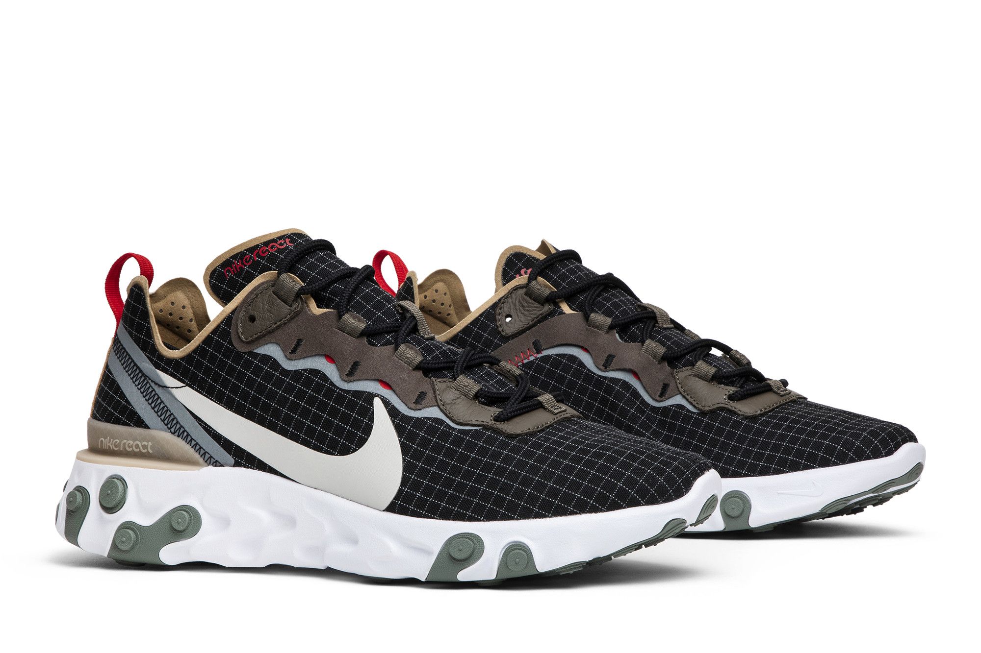 Nike react element 55 black green top