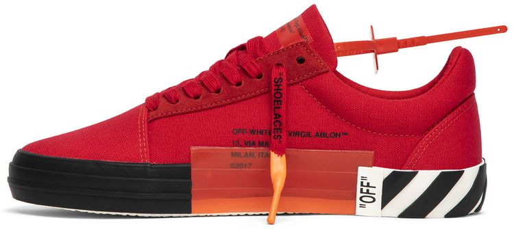 Off White Vulc Low Top Red