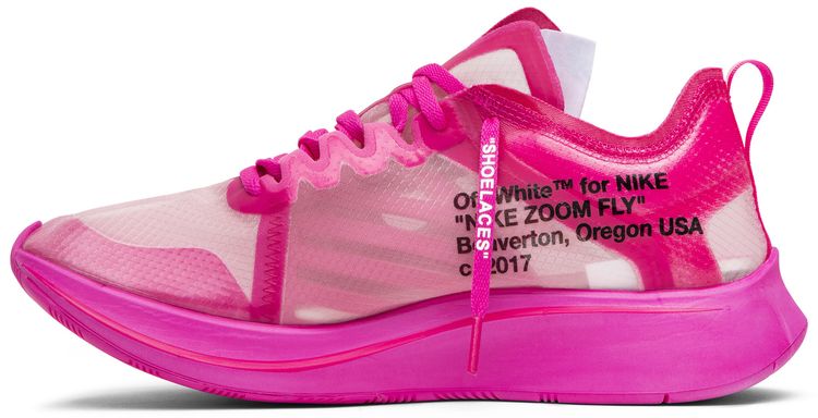 Off White x Nike Zoom Fly SP Tulip Pink