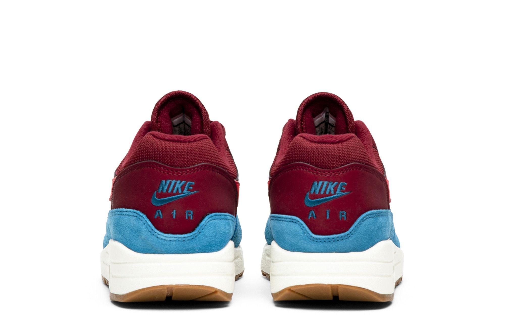 Nike air max 1 teal burgundy deals