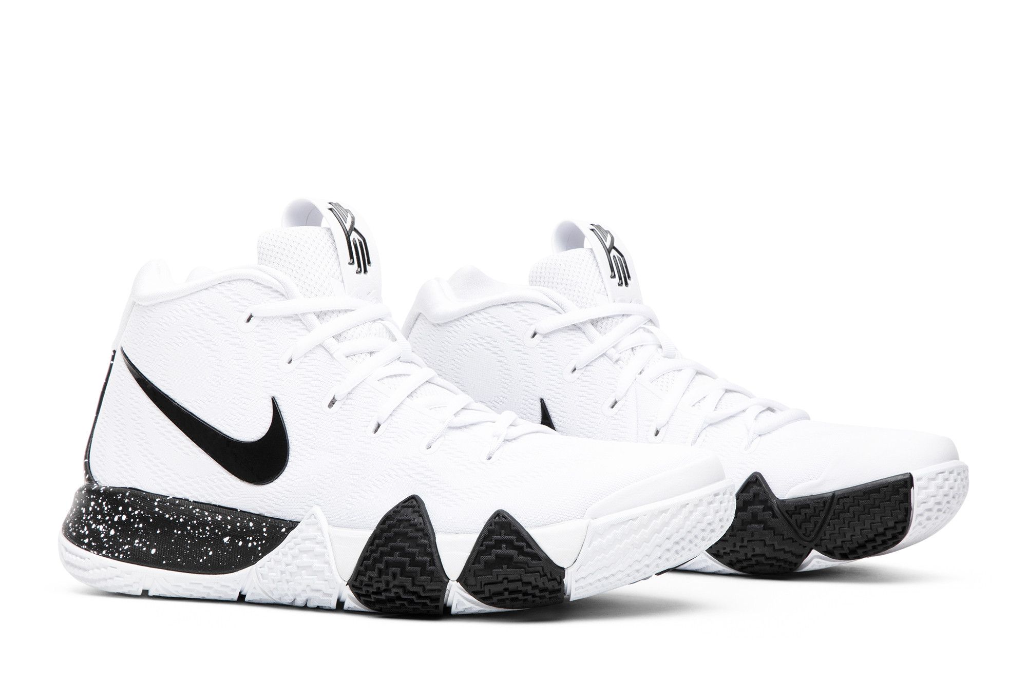 Kyrie 4s black and white shop
