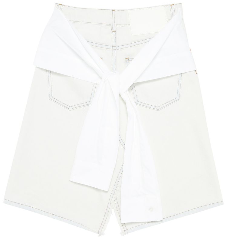MM6 Maison Margiela Asymmetrical Denim Skirt Super Bleech