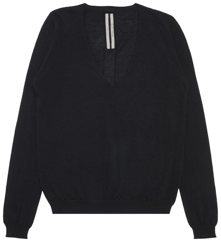 Rick Owens Soft V Neck Sweater Black