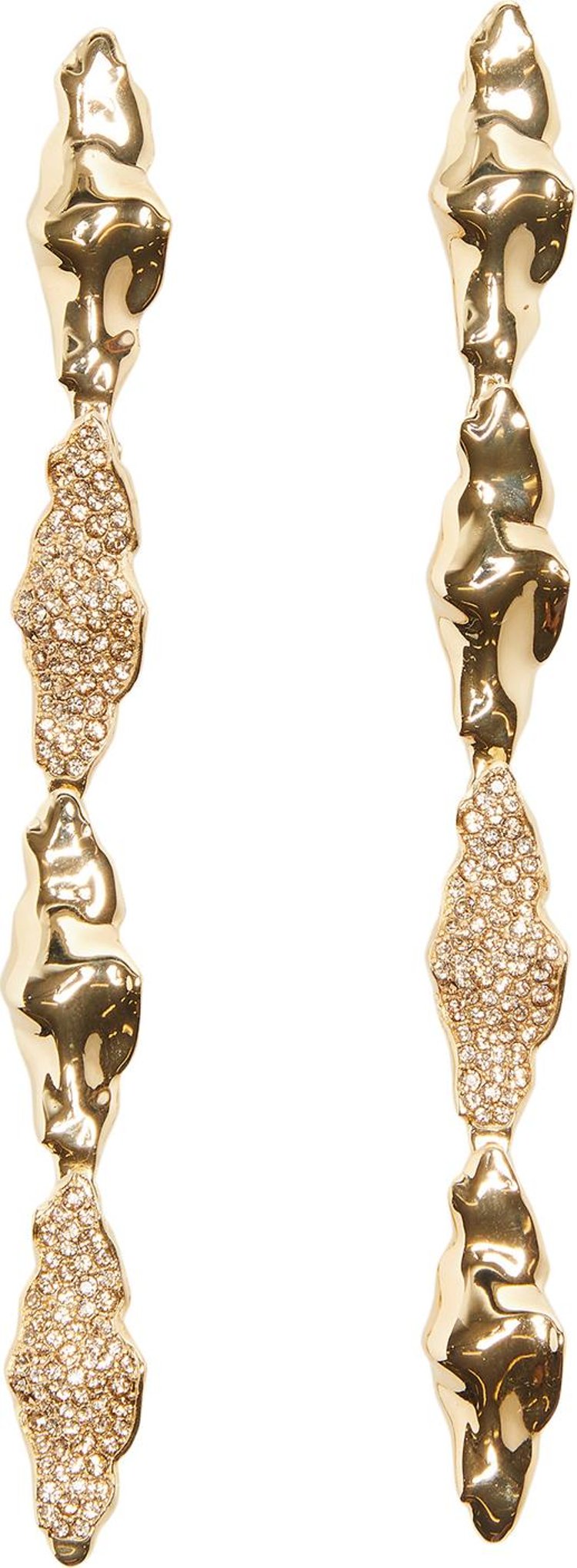 Lanvin Strass Petals Earrings 'Gold/Crystal'